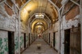 Interior view of The Eastern State Penitentiary (ESP) a former American prison in the