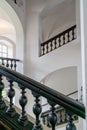 Interior view of the elegant staircase in Salem Palace in southern Germany