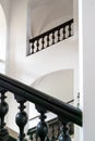 Interior view of the elegant staircase in Salem Palace in southern Germany