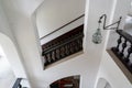 Interior view of the elegant staircase in Salem Palace in southern Germany