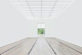 An interior view of an empty art gallery Royalty Free Stock Photo