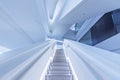 Interior view of empty futuristic stairway