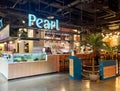 Interior view of Essex Pearl, a restaurant serving Southeast Asian food inside the Essex Market