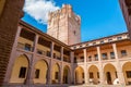 Interior view of the famous castle Castillo de la Mota in Medina del Campo, Valladolid, Spain. Royalty Free Stock Photo