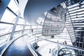 Interior view of famous Reichstag Dome in Berlin, Germany. Royalty Free Stock Photo