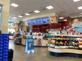 An interior view of the fast food restaurant at a WAWA convenience store in Orlando, Florida