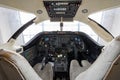 Interior view of a flight simulation device in the Aviation Museum