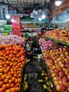 interior view of fruits shop in Wuhan city china