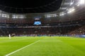Interior view of the full BayArena Stadium during the UEFA Champ Royalty Free Stock Photo