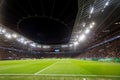 Interior view of the full BayArena Stadium during the UEFA Champ Royalty Free Stock Photo