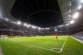 Interior view of the full BayArena Stadium during the UEFA Champ Royalty Free Stock Photo