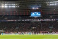 Interior view of the full BayArena Stadium during the UEFA Champ Royalty Free Stock Photo