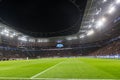 Interior view of the full BayArena Stadium during the UEFA Champ Royalty Free Stock Photo