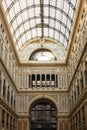 Interior view of Galleria Umberto I, a public shopping gallery in Naples, Italy. Built between 1887 1890