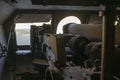 Interior view of the German defensive bunker of Longues Sur Mer Royalty Free Stock Photo