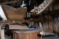 Interior view of the historic Bockwindmill from 1729 in Hohenfelden ,Thuringia Royalty Free Stock Photo