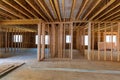 Interior view of a house under construction Royalty Free Stock Photo