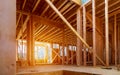 Interior view of a house under construction Royalty Free Stock Photo