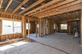 Interior view of a house under construction Royalty Free Stock Photo