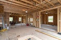 Interior view of a house under construction Royalty Free Stock Photo