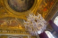 Interior view inside the Versailles Chateau, Paris, France