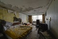 Intact Lodging Room with Bed & Furniture - Abandoned Hotel
