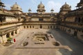 Interior view of Jahangir Palace. Orchha Palace Fort Complex. Orchha. Madhya Pradesh. Royalty Free Stock Photo