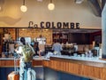 Interior view of the La Colombe coffee shop Royalty Free Stock Photo