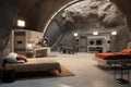interior view of a lunar base living quarters
