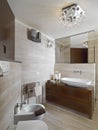 Interior view of a modern bathroom Royalty Free Stock Photo