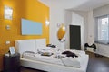 Interior view of a modern bedroom Royalty Free Stock Photo