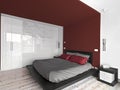 Interior view of a modern bedroom Royalty Free Stock Photo