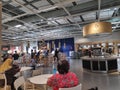 Interior view of modern cafeteria