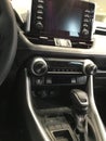 Interior view of a modern car dashboard system