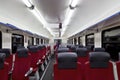 An interior view of a modern high speed train Royalty Free Stock Photo