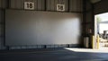 Blank Metallic Wall in Modern Warehouse Loading Dock Bay 18 Royalty Free Stock Photo