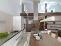 Interior view of a modern kitchen Royalty Free Stock Photo