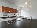 Interior view of a modern kitchen Royalty Free Stock Photo