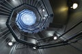 Interior view of modern spiral stairway Royalty Free Stock Photo