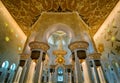 Interior view at Mosque, Abu Dhabi, United Arab Emirates Royalty Free Stock Photo