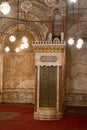 Interior view of the Mosque of Muhammad Ali