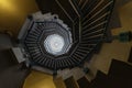 Interior view od modern spiral stairway Royalty Free Stock Photo