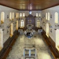 Interior view of old historic Jewish Maimonides Synagogue, Cairo, Egypt