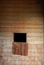 Interior view of an old worn timber wall Royalty Free Stock Photo