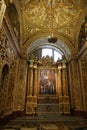 Interior view of the ornate St. John`s Cathedral in Valletta, Malta Royalty Free Stock Photo