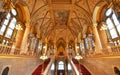 Interior view of the Parliament Building in Budapest with impressive architectural details Royalty Free Stock Photo