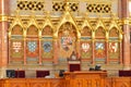 Interior view of the Parliament Building in Budapest with impressive architectural details Royalty Free Stock Photo