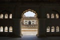 Interior view of Raj Mahal. Orchha Palace Fort Complex. Orchha. Madhya Pradesh. Royalty Free Stock Photo