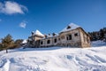 exterior view of ruined and abondened Catherine Palace in Kars, Turkey.