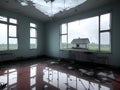 interior view of a ruined house, abandoned home, Ai Generated Royalty Free Stock Photo